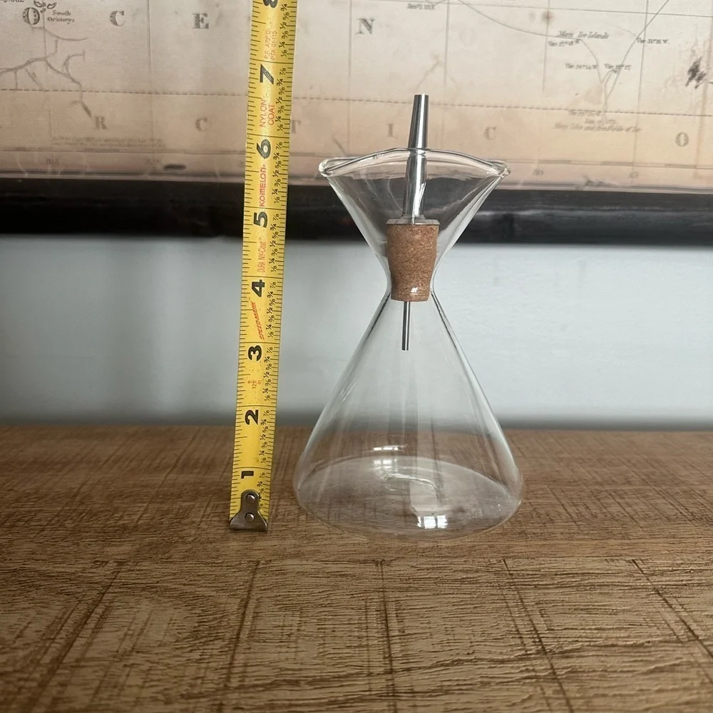 SIN Fauna Glass Oil Cruet | Handblown Hourglass Design